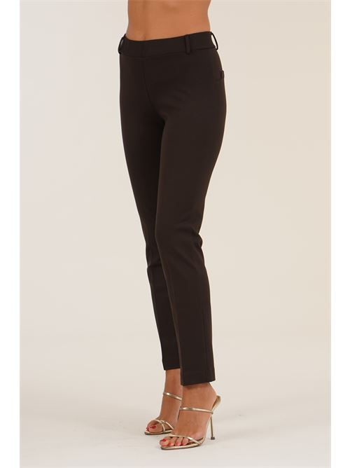 Pantalone in punto milano elastico Elmas Phil | 011183MORO